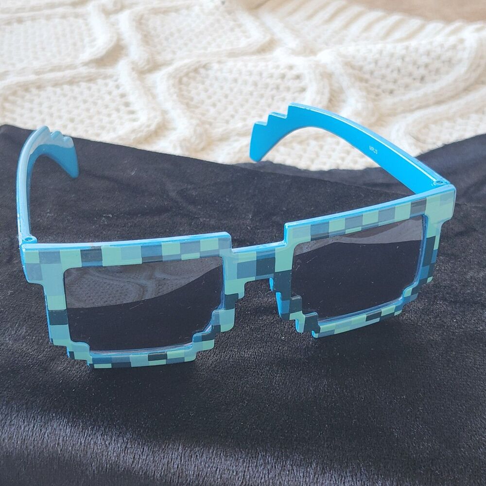 Blue Minecraft Sunnies